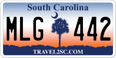 SC license plate MLG442