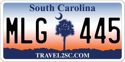 SC license plate MLG445
