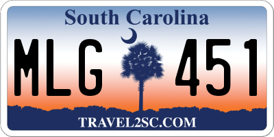 SC license plate MLG451