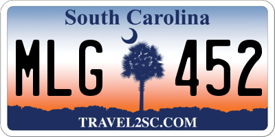SC license plate MLG452
