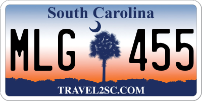 SC license plate MLG455