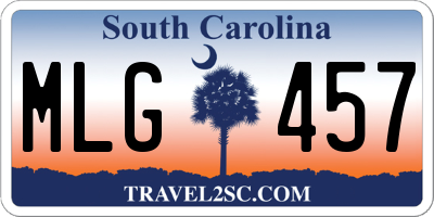 SC license plate MLG457