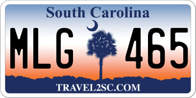 SC license plate MLG465