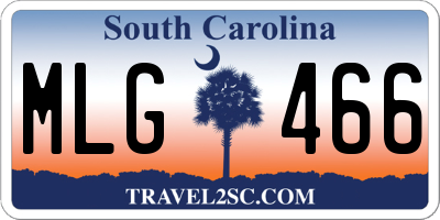 SC license plate MLG466