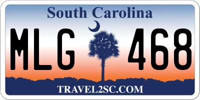 SC license plate MLG468