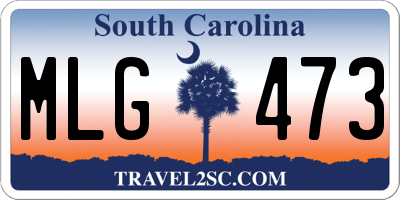 SC license plate MLG473