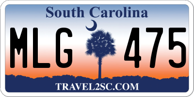 SC license plate MLG475