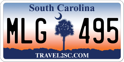 SC license plate MLG495