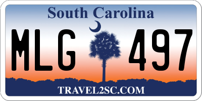 SC license plate MLG497