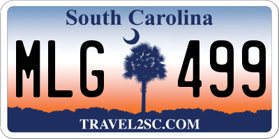 SC license plate MLG499