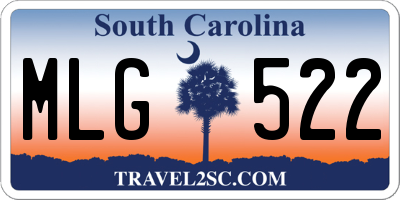 SC license plate MLG522