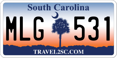 SC license plate MLG531