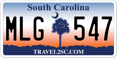 SC license plate MLG547