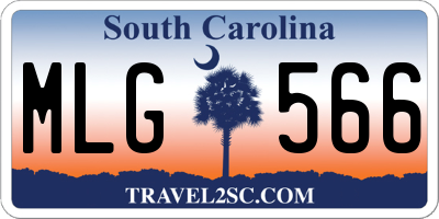 SC license plate MLG566