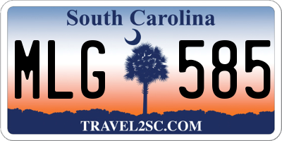 SC license plate MLG585