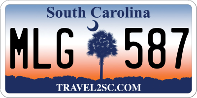 SC license plate MLG587