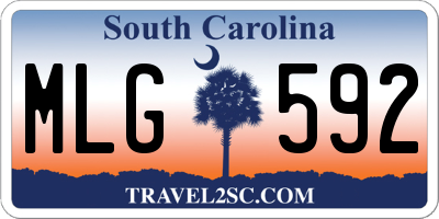 SC license plate MLG592