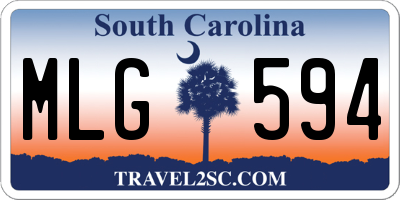SC license plate MLG594