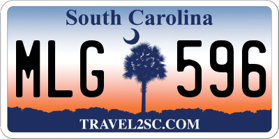 SC license plate MLG596
