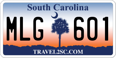SC license plate MLG601