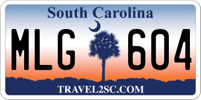 SC license plate MLG604