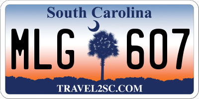 SC license plate MLG607