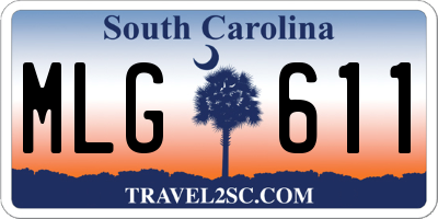 SC license plate MLG611
