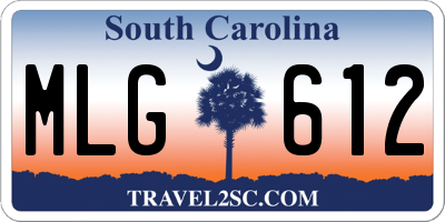 SC license plate MLG612
