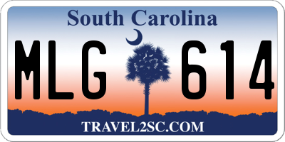 SC license plate MLG614