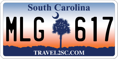 SC license plate MLG617