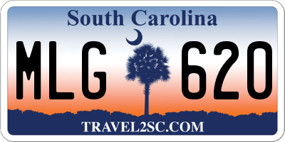 SC license plate MLG620