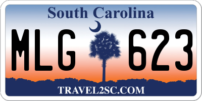 SC license plate MLG623