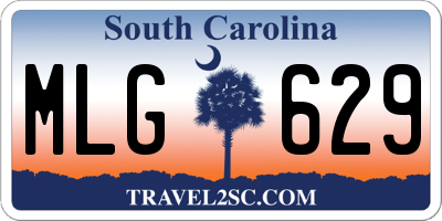 SC license plate MLG629