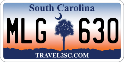 SC license plate MLG630