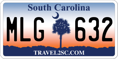 SC license plate MLG632