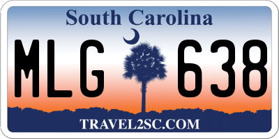 SC license plate MLG638