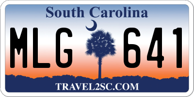 SC license plate MLG641
