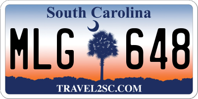 SC license plate MLG648