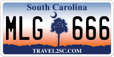 SC license plate MLG666
