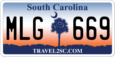 SC license plate MLG669