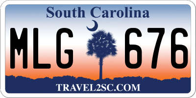 SC license plate MLG676
