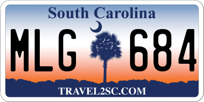 SC license plate MLG684