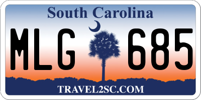 SC license plate MLG685