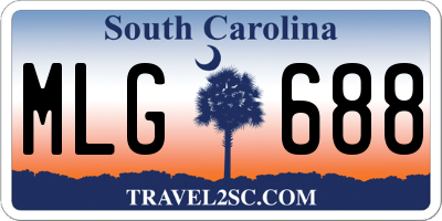 SC license plate MLG688