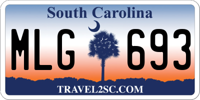SC license plate MLG693