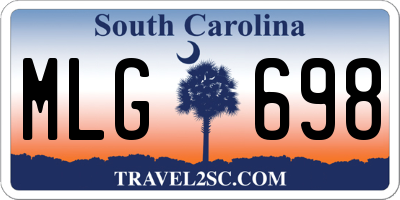 SC license plate MLG698