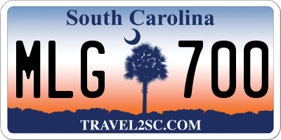 SC license plate MLG700