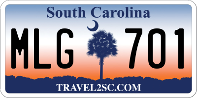 SC license plate MLG701