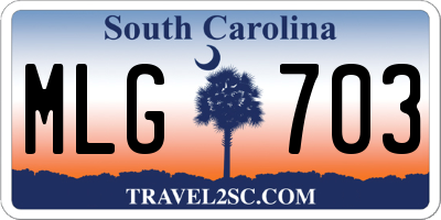 SC license plate MLG703