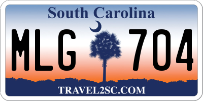 SC license plate MLG704